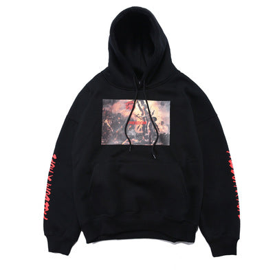 oversize loose round collars hoodie